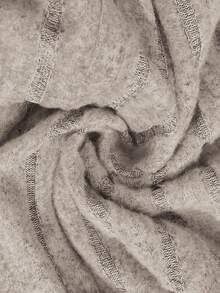 EMERY ROSE Áo thun tay dài tối giản màu trơn cỡ lớn, mặc hàng ngày - Màu be - Xem 6