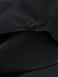 Calvornis Men's Front Button Long Sleeve Casual Business Dress Shirt, Fall - Black - View 7