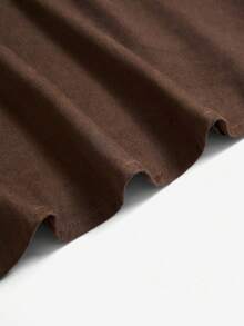 Franclia Gonna a vita alta e ampia per taglie forti, elegante per ufficio/casual/appuntamenti, decorata con bottoni dorati/color caffè, gonna lunga modesta di colore marrone scuro, gonna a campana marrone scuro, gonna marrone cioccolato - Caffè Marrone - Visualizzare 6