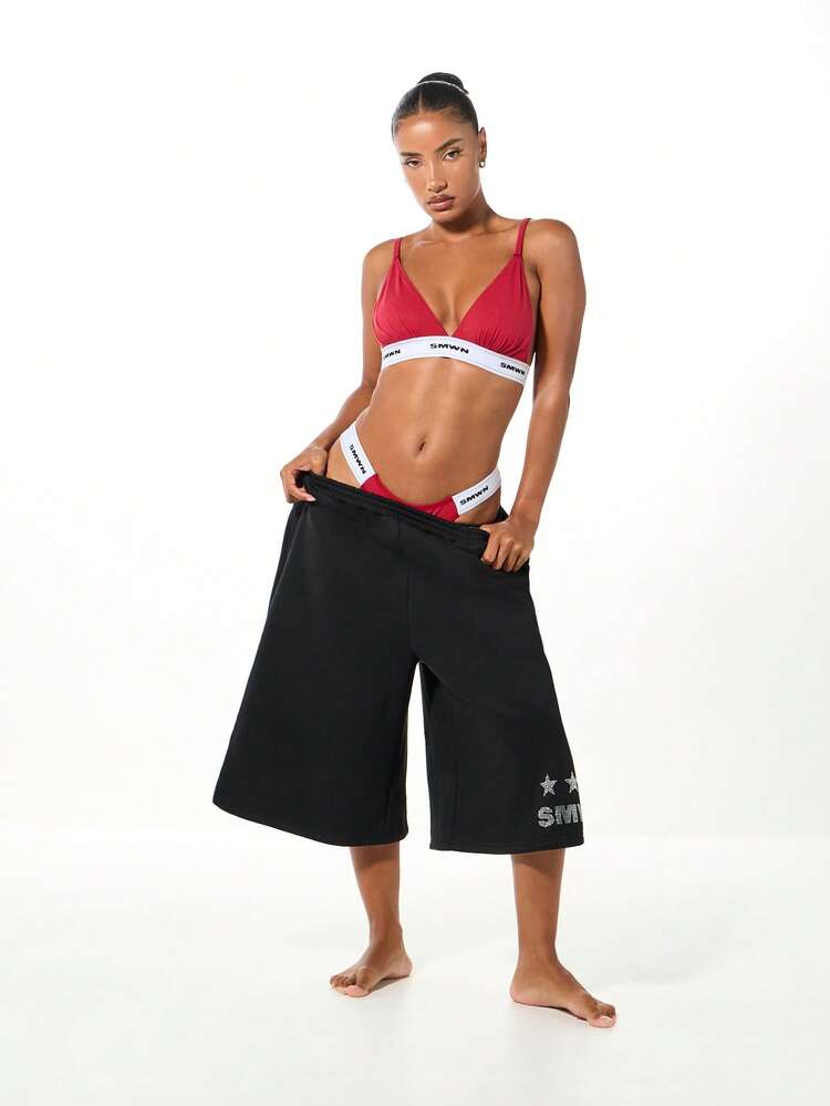 SUMWON WOMEN Branded Elastic Waistband Briefs With Logo Tape