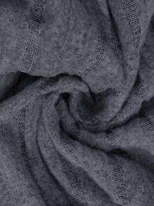 EMERY ROSE Plus Size Solid Color Casual Long Sleeve T-Shirt, Suitable For Spring And Autumn Fall Cloth For Women - Dark Grey - View 6
