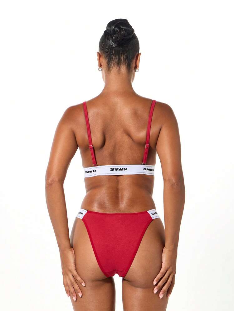 SUMWON WOMEN Triangle Bralette With Branded Band