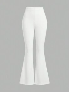 SHEIN EZwear 女式高腰紧身喇叭裤三件套，秋冬 - 彩色 - 查看 5