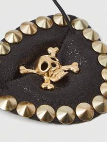 ROMWE Goth 1 件手工制作 PU 金色海盗眼罩，节日派对舞台表演道具万圣节 - 彩色 - 查看 15