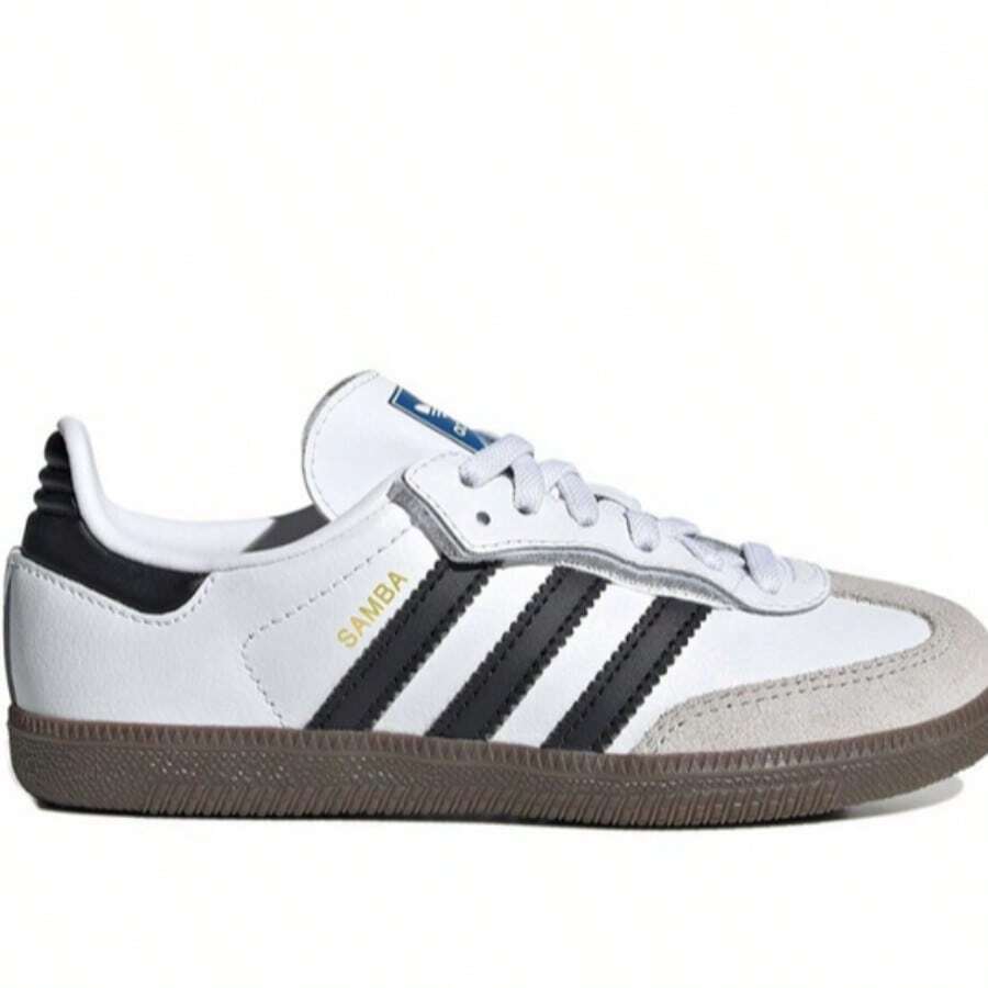 Adidas Samba Teen Sneakers Comfortable Versatile Stylish Running Street Style Office Black JQ6391 - Cloud White / Core Black / Gum - View 1