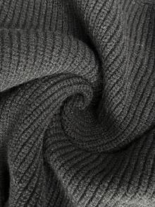 SHEIN Elenzya Women's Solid Color Stylish French Criss-Cross V-Neck Slim Fit Long Sleeve Sweater - Black - View 7