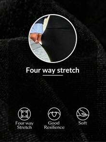 Flexra Women's Solid Color Elastic Skinny Pocket Casual Capri Jeans - Black - View 8