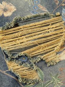 SHEIN MOD Plus Size Vintage Floral Print Distressed Wide Leg Jeans Floral Print Jeans Printed Jeans Distressed Jeans Women's Vintage Floral Print Ripped Wide Leg Jeans For A Stylish Casual Look Autumn Outfits For Women Beach Outfits For Women Casual Jeans For Women