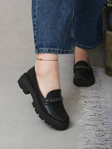 Women Loafers Shoes - Black - View 2