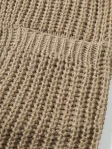 Manfinity Homme Áo khoác cardigan nam thường ngày có hai túi, Thu/Đông - Màu Khaki - Xem 5