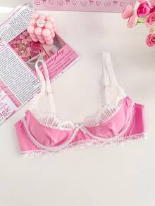 PetitDoll 1pc Women's Underwire Thin Cup Bra - Pink - View 3