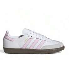 Adidas Samba Teen Sneakers Classic Retro Comfortable Travel Training Street Style White JQ2849 - 雲白/透明粉紅/膠狀 - 查看 2