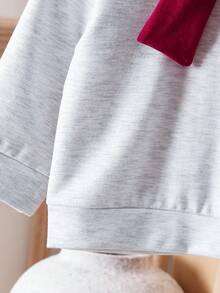 SHEIN 女童三件套休闲服装，时尚秋季服装 - 灰色 - 查看 3