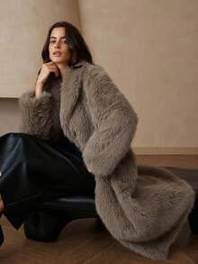 BELROSIE Nouveau manteau de mode de style européen et américain Top de gamme, de conception française pour femmes - Kaki - Voir 1