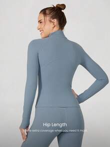 GLOWMODE FeatherFit™ Slim-Fit Performance Jacket - Dusty Blue - View 3