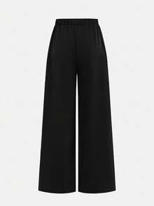 SHEIN Girlism 少女蝴蝶印花连帽衫和运动裤两件套，休闲、街头服饰，返校季 - 黑色 - 查看 9