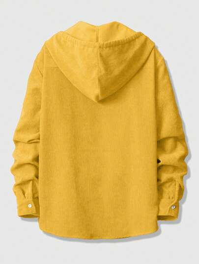 Street Life Chemise à capuche à manches longues minimaliste et décontractée de couleur unie pour hommes