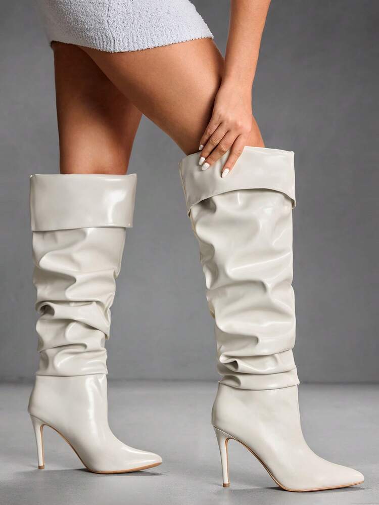 CUCCOO SZL CUCCOO Women's Fashion Wide Leg Slouch Boots