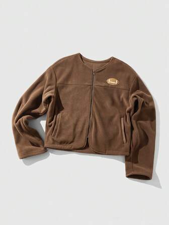 Street Life Men's Autumn/Winter Football Embroidery Zip-Up Casual Jacket