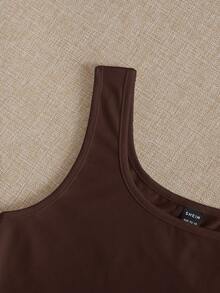 SHEIN EZwear 3件套女式黑色、白色、灰色超短款修身休闲吊带背心套装 - 彩色 - 查看 5