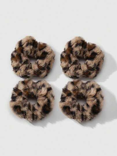 Goth 2 pezzi/set Scrunchies vintage alla moda con stampa leopardata, stile coreano e sofisticato, adatti per uso quotidiano delle donne, regali per vacanze, fermacode per capelli, elastici per coda di cavallo