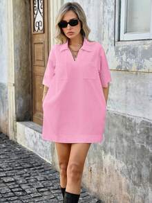 Breezaya 女式宽松度假休闲牛仔连衣裙