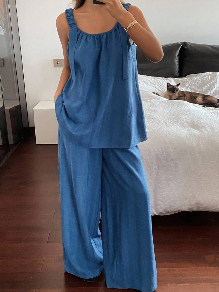 Women's Summer Casual Camisole And Pants 2 Pieces Set