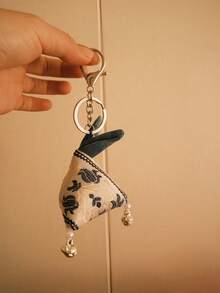 Handmade Embroidered Keychain - Folk Art Fabric Charm For Bags & Home Decor - Multicolor - View 4