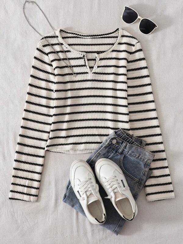 Sparklyn 少女休闲百搭短袖 V 领纽扣前上衣，适合散步、购物、工作、上学、旅行，可搭配夹克、背心、裤子、运动裤