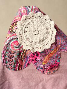 Bohemela 波西米亚风圣诞音乐节休闲纯色针织圆领长袖宽松水洗女式卫衣，冬季 - 粉色 - 查看 8