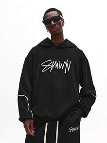 SUMWON Men Hoodie Co-Ords - Black - View 5