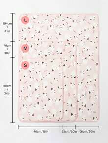 PETSIN 1pc Pink Sheep Print Pet Cartoon Soft Blanket - Pink - View 6