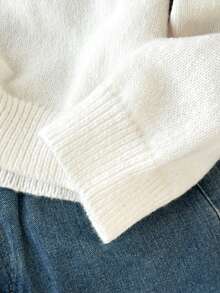 SHEIN Autumn/Winter New American Flag Print Knit Sweater, Long Sleeve Loose Fit Collegiate Style Knitwear Top For Women & Teens Usa Sweatshirt Kids Sweater Tween Fourth Of July Sweatshirt American Flag Sweater Fourth Of July Clothes Forth Of July Clothes Teen Knit Girls Sweate Long Sleeve Top For TeenTeen Women Knitted Girl Clothes Autumn And Winter Clothes Cropped Sweater Tween Girl Clothes Sweater Girl Clothes Autumn And Winter Clothes Pink Sweater For Girls Sweater For Tweens American Flag Sweatshi - White - View 5