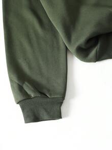 2pcs/Set Teenage (Boys) Casual Sports Pouch Crew Neck Sweatshirt With Drawstring Pants Outfit, Spring/Autumn/Winter