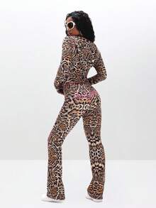 BABYPHAT 印花喇叭裤，动物印花设计，适合日常休闲穿着 - 彩色 - 查看 4