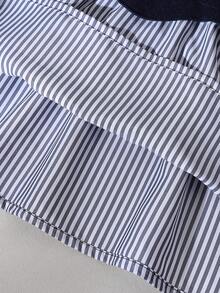 SHEIN Teen Girls' Casual Everyday Patchwork Striped & Floral Print Sweatshirt, Autumn