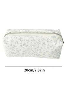 1个蓝紫色铅笔袋，ins风文具袋，多功能化妆品收纳包，可爱多功能储物袋，铅笔盒，化妆包，适用于学校、文具、化妆品、护肤品、口红、刷子、硬币、小物件，返校必备 - 淺藍色 - 查看 8