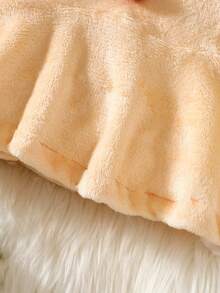 SHEIN Neugeborenes Baby Rentier Plüschkleid, süßes Geweih- und Rotnasen-Design, weiches, flauschiges Material warm und hautfreundlich, mit Stirnband, kuschelige Stoffe warm und hautfreundlich, festliche Stimmung, elegante Kleider für Baby Mädchen