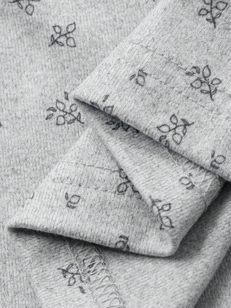 Women's Ditsy Floral Contrast Trim Camisole And Pants Pajama Set, Autumn/Winter