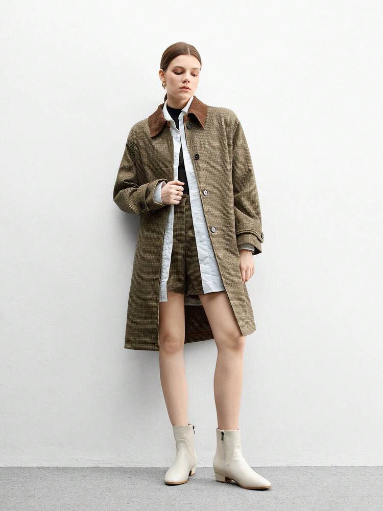 CUCCOO BIZCHIC ウィメンズファッション ラウンドトゥ チャンキーヒール ベージュ ミニマリスト 快適なアンクルブーツ 通勤、ショッピング、仕事、デイリー使い