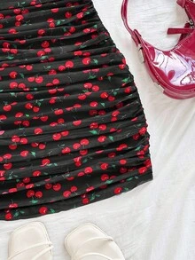 SHEIN WYWH Đầm ôm body hở vai lưới dệt kim đi nghỉ dành cho nữ - Nhiều màu - Xem 3