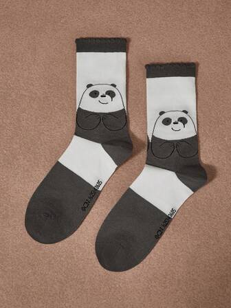 We Bare Bears X SHEIN 女士中筒袜