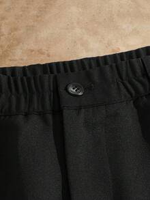 HIMLAND 男士素色斜口袋西裝褲