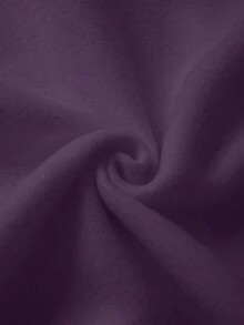 INAWLY Plus Size Women Solid Color Casual Pullover Top, Versatile & Minimalist Design, Suitable For Daily Wear, Office, Home, Autumn, Winter, Back To School, Teacher's Day - Purple - View 4