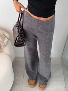 K-Vae Celana Rajut Berpayet Wanita, Musim Gugur/Dingin - Grey - View 1