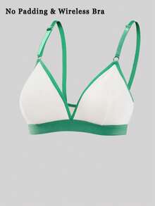 Comfortable Unpadded Wireless Bra For Women - White - View 7