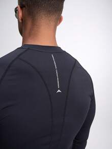 男士休闲字母印花长袖T恤 ARC-1091-BLK - 黑色 - 查看 5