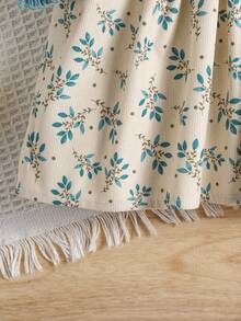 年轻女孩柔软舒适的针织毛衣裙，休闲领口拼接设计，适合日常穿着、外出、旅行、度假、居家、日托和儿童玩耍 - 綠色 - 查看 4