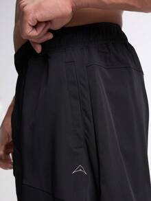 Men's Elastic Waist Pockets Wide Leg Loose Pants, Fall - Black - View 5