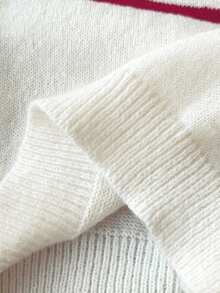 SHEIN Autumn/Winter New American Flag Print Knit Sweater, Long Sleeve Loose Fit Collegiate Style Knitwear Top For Women & Teens Usa Sweatshirt Kids Sweater Tween Fourth Of July Sweatshirt American Flag Sweater Fourth Of July Clothes Forth Of July Clothes Teen Knit Girls Sweate Long Sleeve Top For TeenTeen Women Knitted Girl Clothes Autumn And Winter Clothes Cropped Sweater Tween Girl Clothes Sweater Girl Clothes Autumn And Winter Clothes Pink Sweater For Girls Sweater For Tweens American Flag Sweatshi - White - View 6